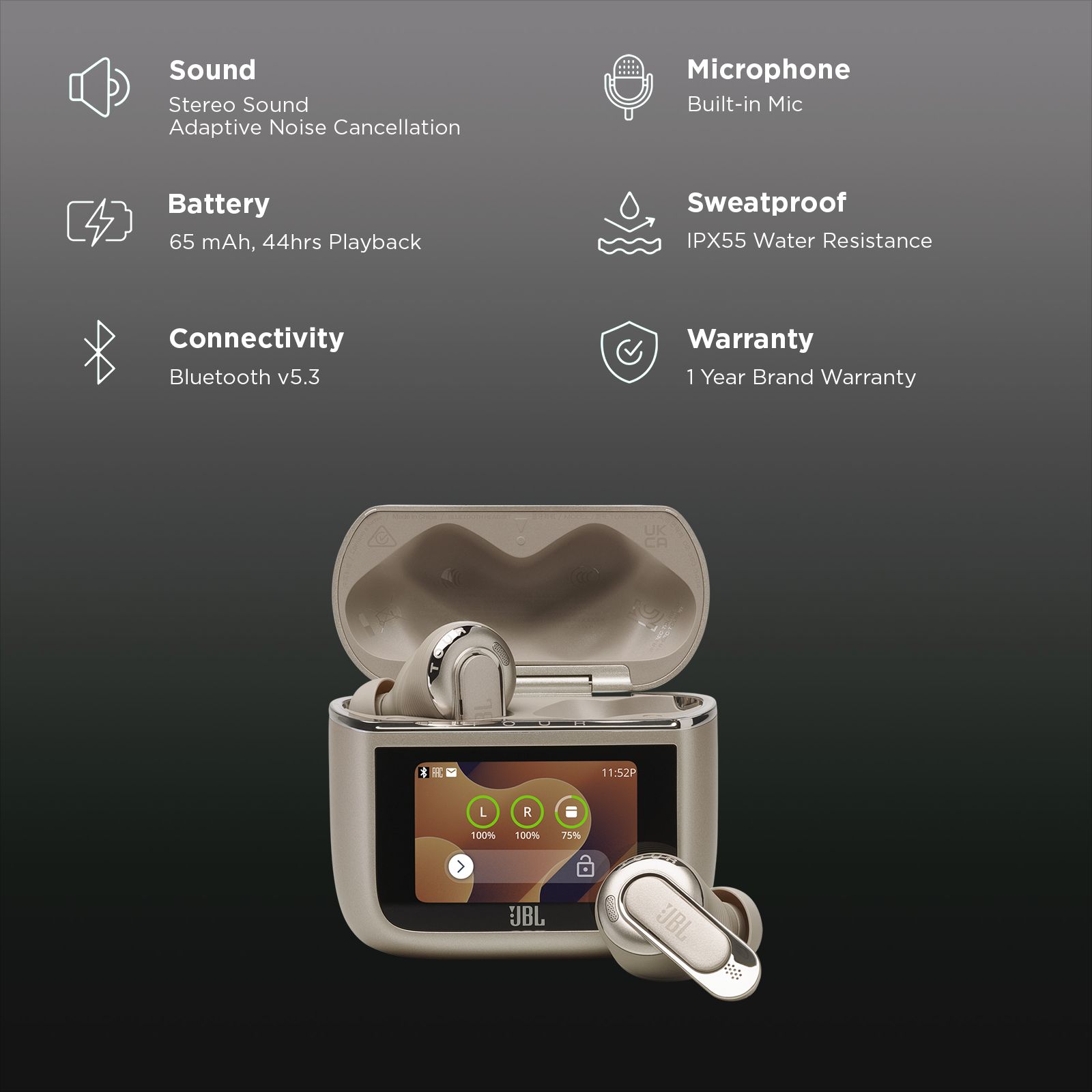 Buy JBL Tour Pro 3 TWS Earbuds with True Adaptive Noise